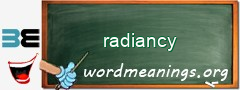 WordMeaning blackboard for radiancy